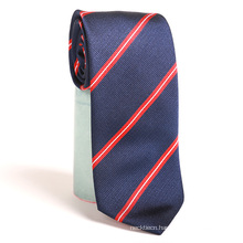 High Quality Men Tie Polyester Woven Stripe Chinese Neckties